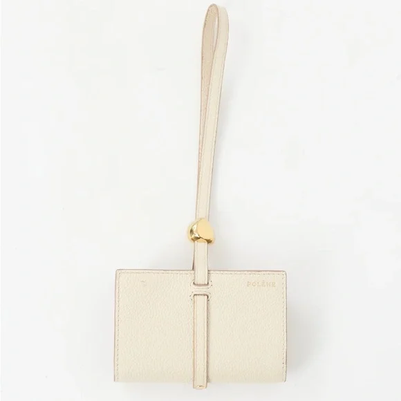 Polène Kayé Card Holder Cream Textured Duo Chalk - Picture 6 of 7